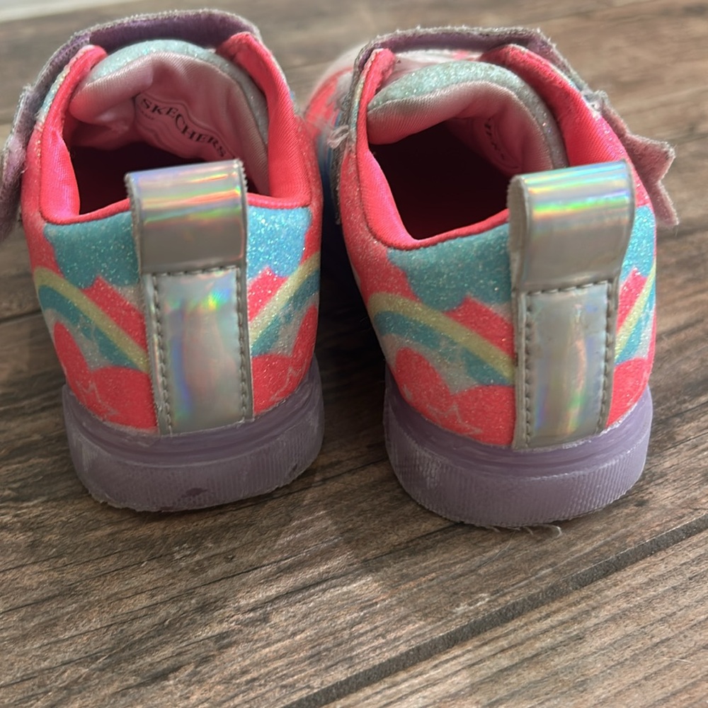 Skechers Pink and Silver Twinkle Toes - Picture 5 of 9